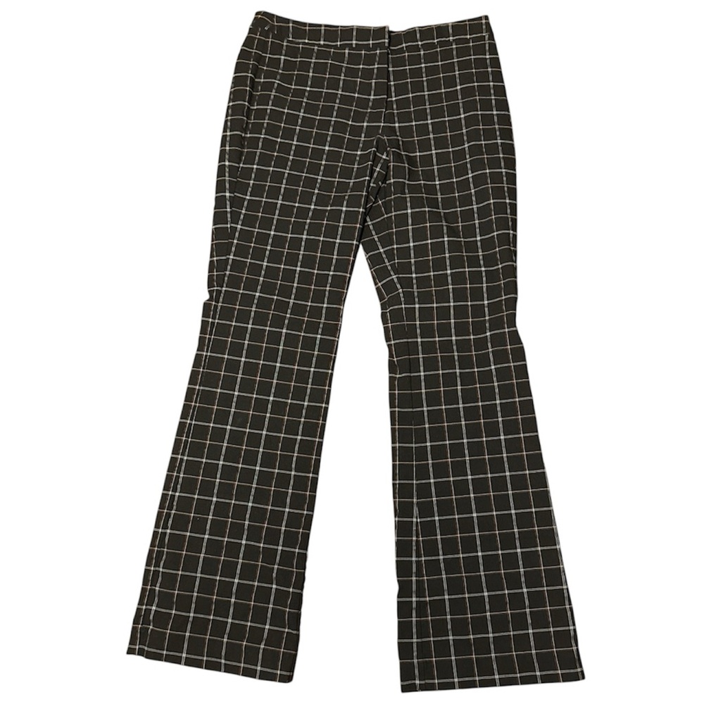 Nanette Lepore Black and White Pants with Grid Pattern